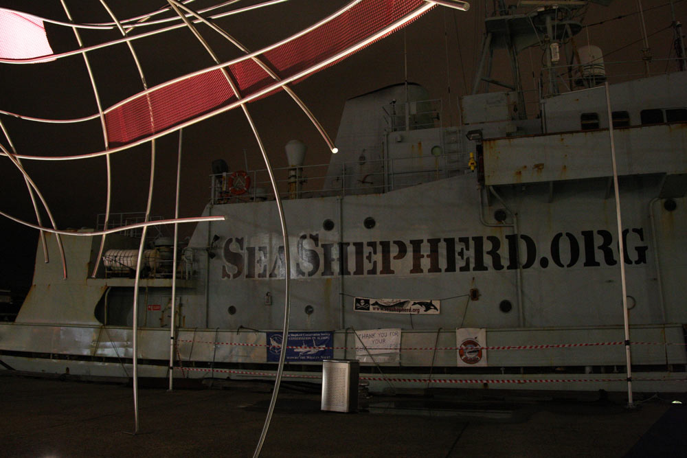 ga_SeaShep_2K0C0606.jpg - the Sea Shepherd docked in Melbourne at night.