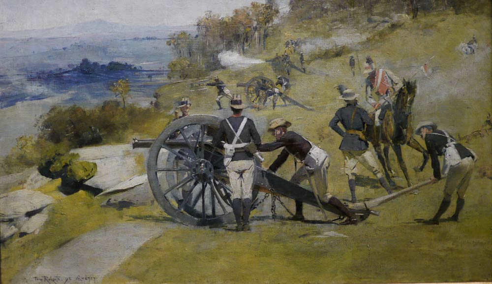 P1060015.jpg - "A" Battery Field Artillery, Painting by Tom Roberts in 1896.