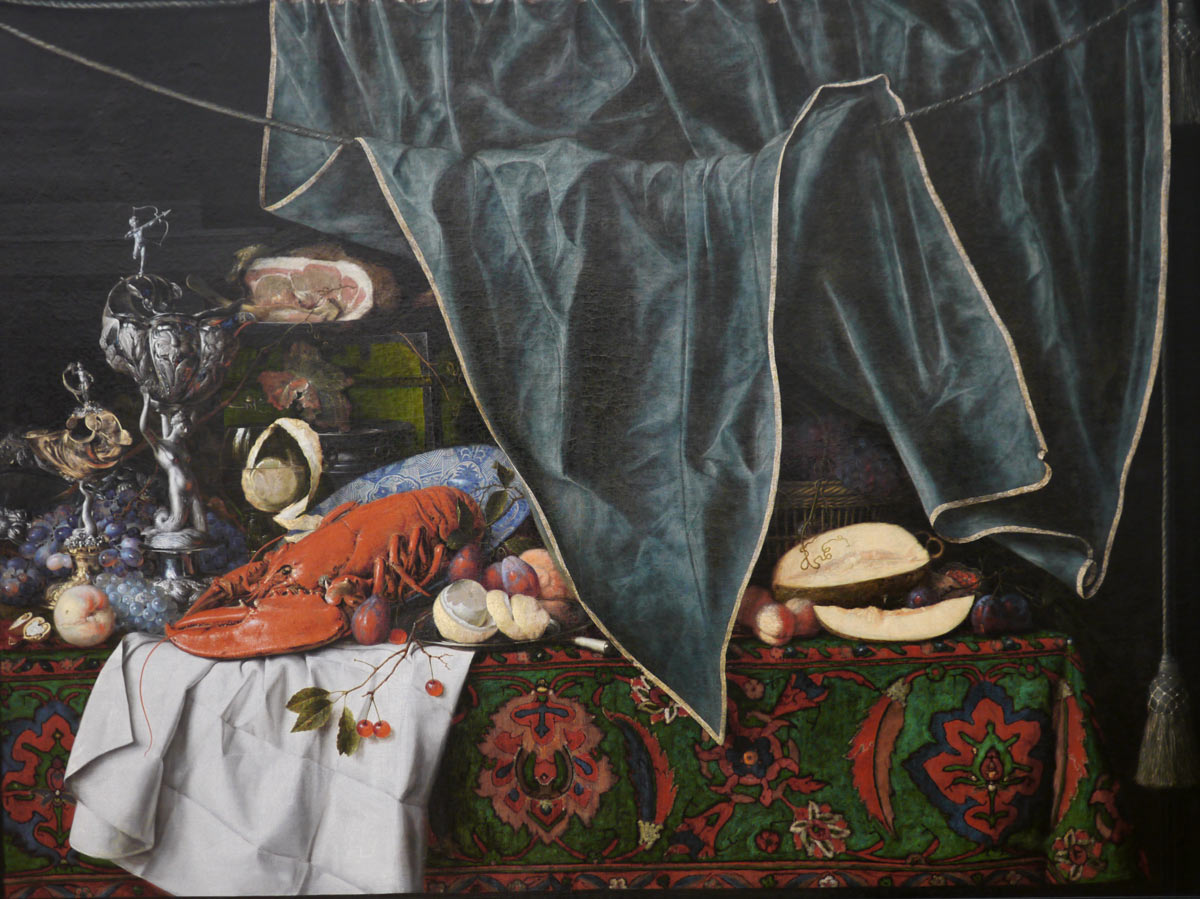 P1100320.jpg - 1672 - Cornelius Gijsbrecht - "Trompe l'Oeil with Breakfast Piece and Goblets"