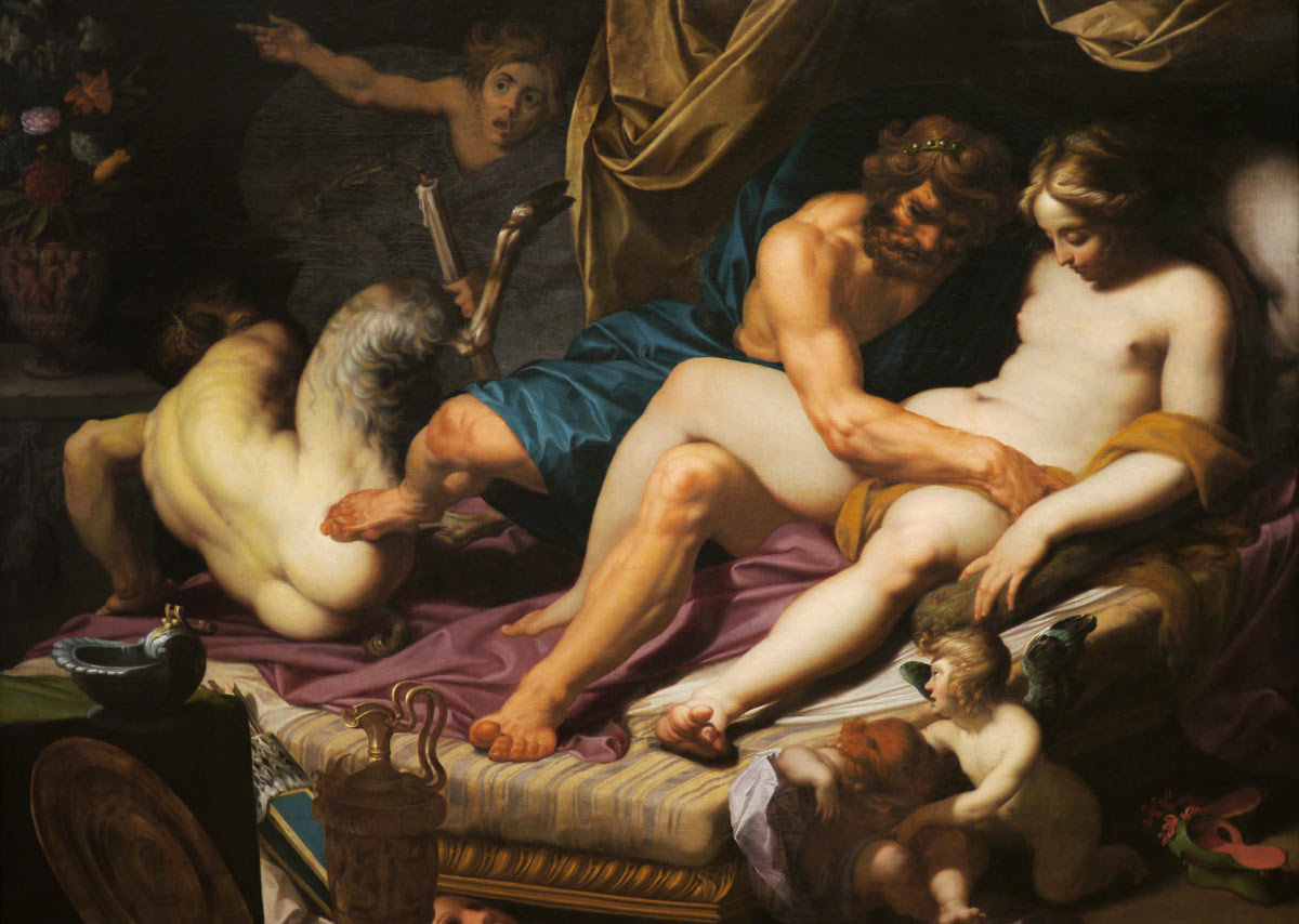 P1100330.jpg - 1607 - Abraham Janssens "Hercules kicking Faunus out of Omfale's bed"