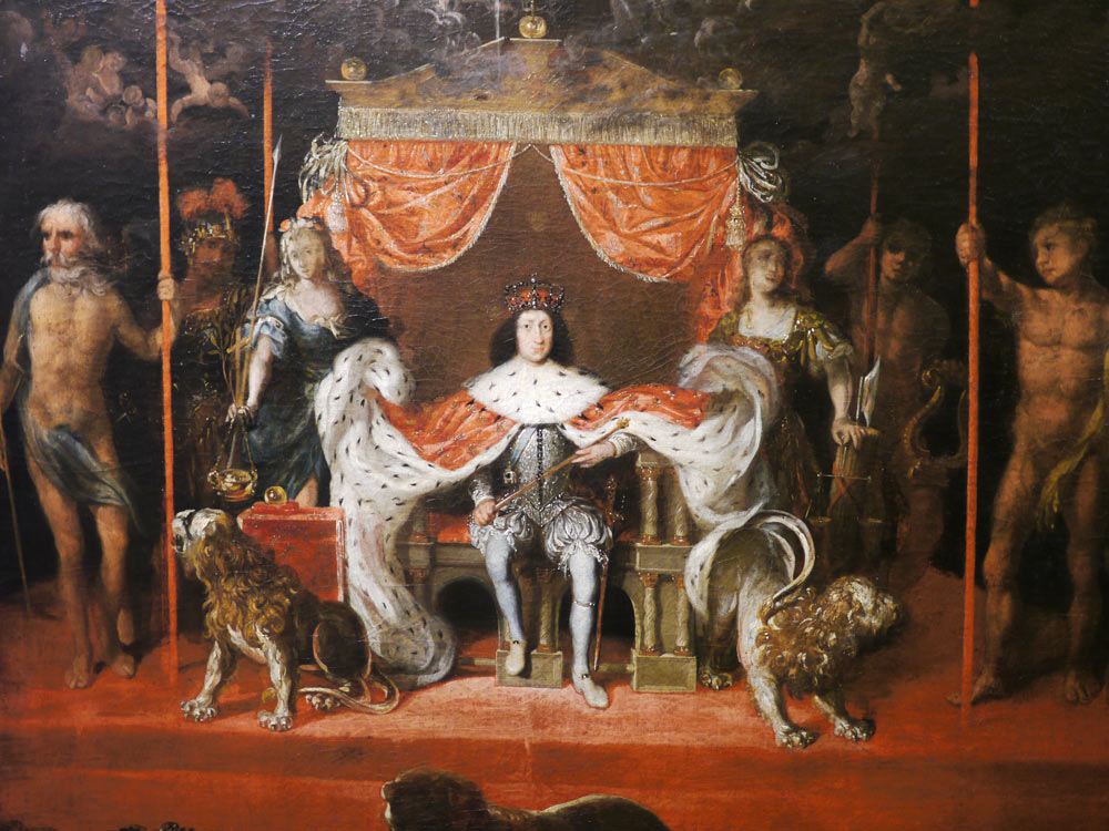 P1110569.jpg - 1671 - The coronation of King Christian V with the naked royal elders by his side