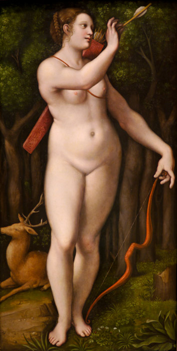 P1130950-1.JPG - Diana the huntress. Giampetrino, pupil of Da Vinci. early 16th c