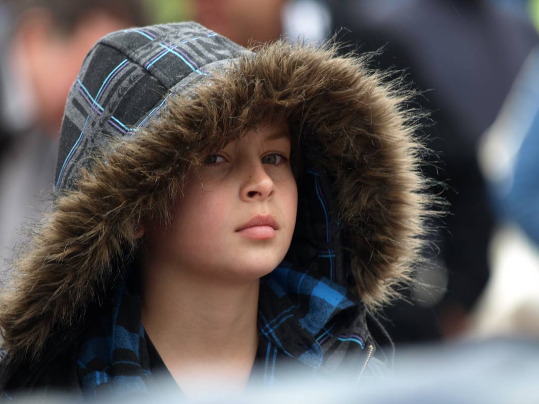 GA264667.jpg - Dressed for the cold, and super cute - even for a Saints supporter.